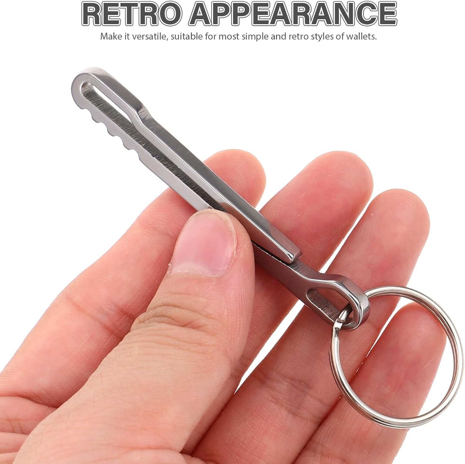 DECHOUS Waist Clamp Key Ring Metal Money Clip Practical Fixing Clip for Outdoor Activities and Daily Use Secure Money Storage Carabiner Keychain Attachment image number 3