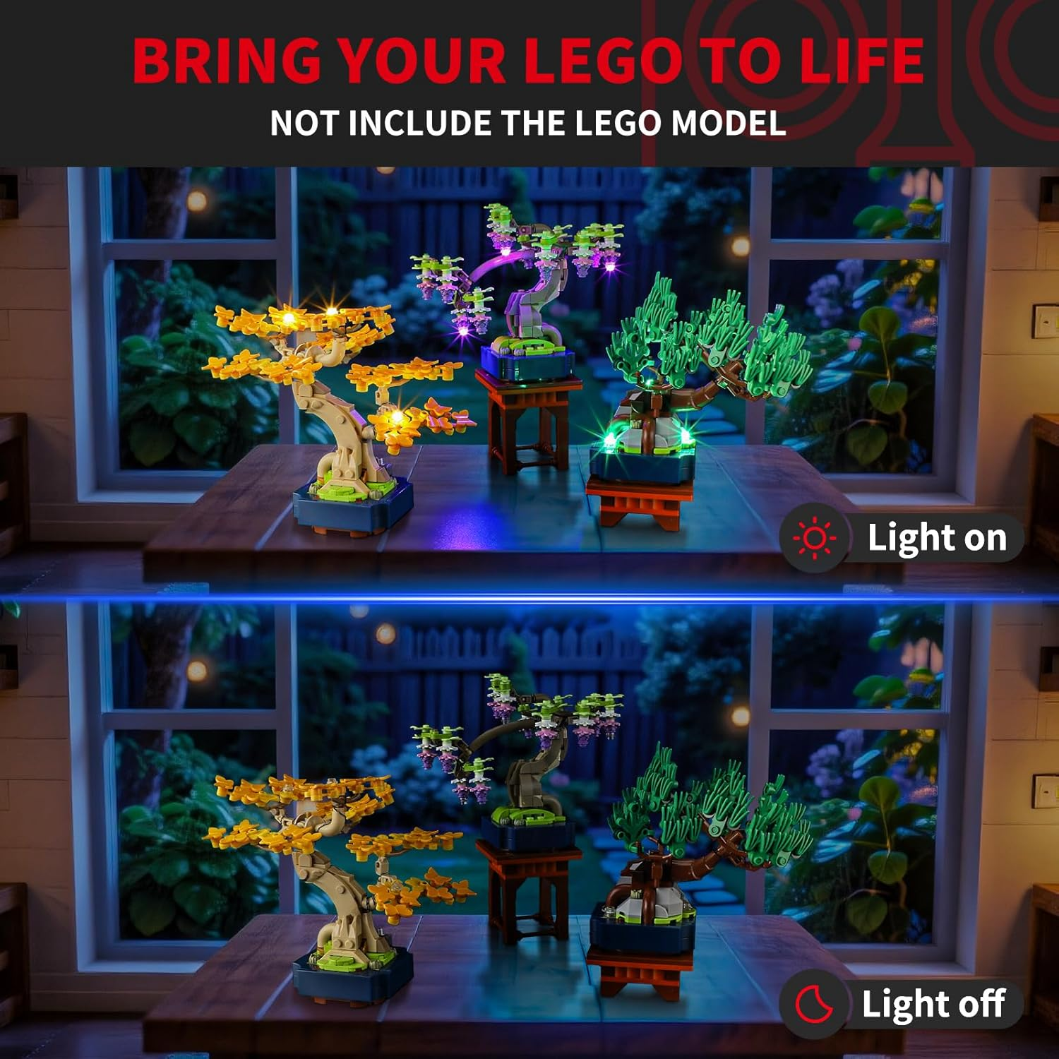 BRIKSMAX 2.0 Light Kit for -Mini Bonsai Trees -Innovative Led Lighting Compatible with  the Botanical Collection 10373 - Not Included Model Set image number 3