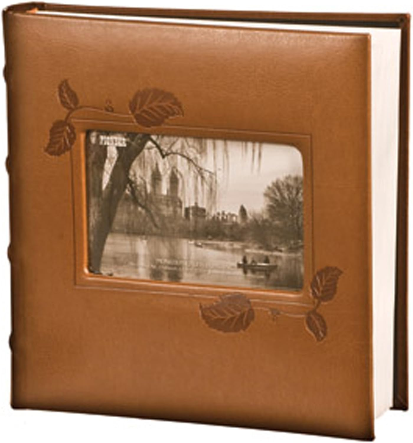 Ivy Embossed Frame Cover Photo Album, Brown