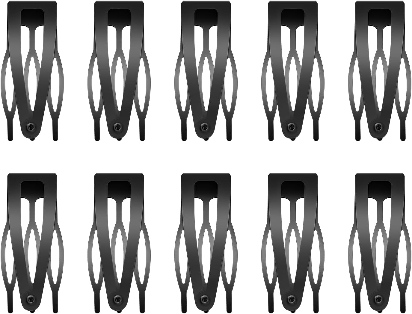 Etercycle 10 Pcs Double Grip Hair Clips, Metal Snap Hair Clips Hair Barrettes Women Hair Making Salon Supplies Hair Accessories (Brown)