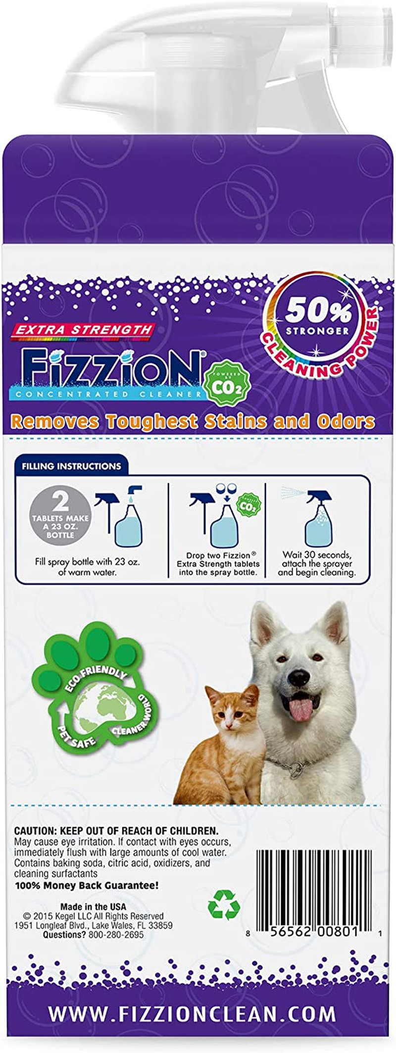 Fizzion Extra Strength Pet Stain & Odour Eliminator with Bonus Refill, 2X680 Ml Capacity image number 1