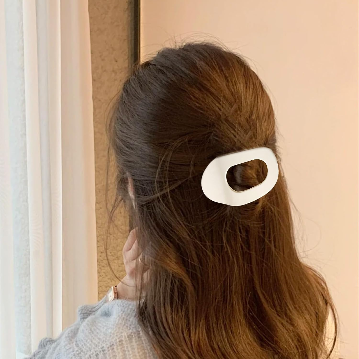 AYNKH Flat Hair Clips for Women Hair Clips for Thin Curly Thick Hair Strong Hold Curved Hair Accessories for Girls 5 Pieces