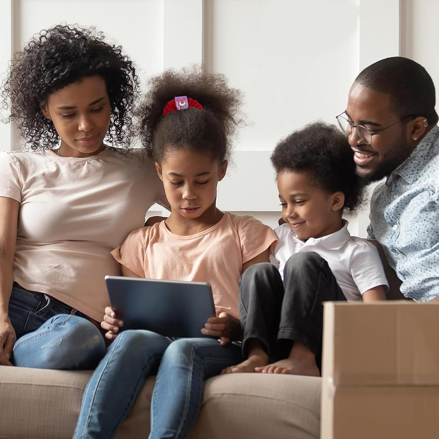 4 Hair Scrunchies Large Size Hair Bands Cute Rope Elastic Ties for Girls Women Bracelet Ponytail Holder Hair Accessories