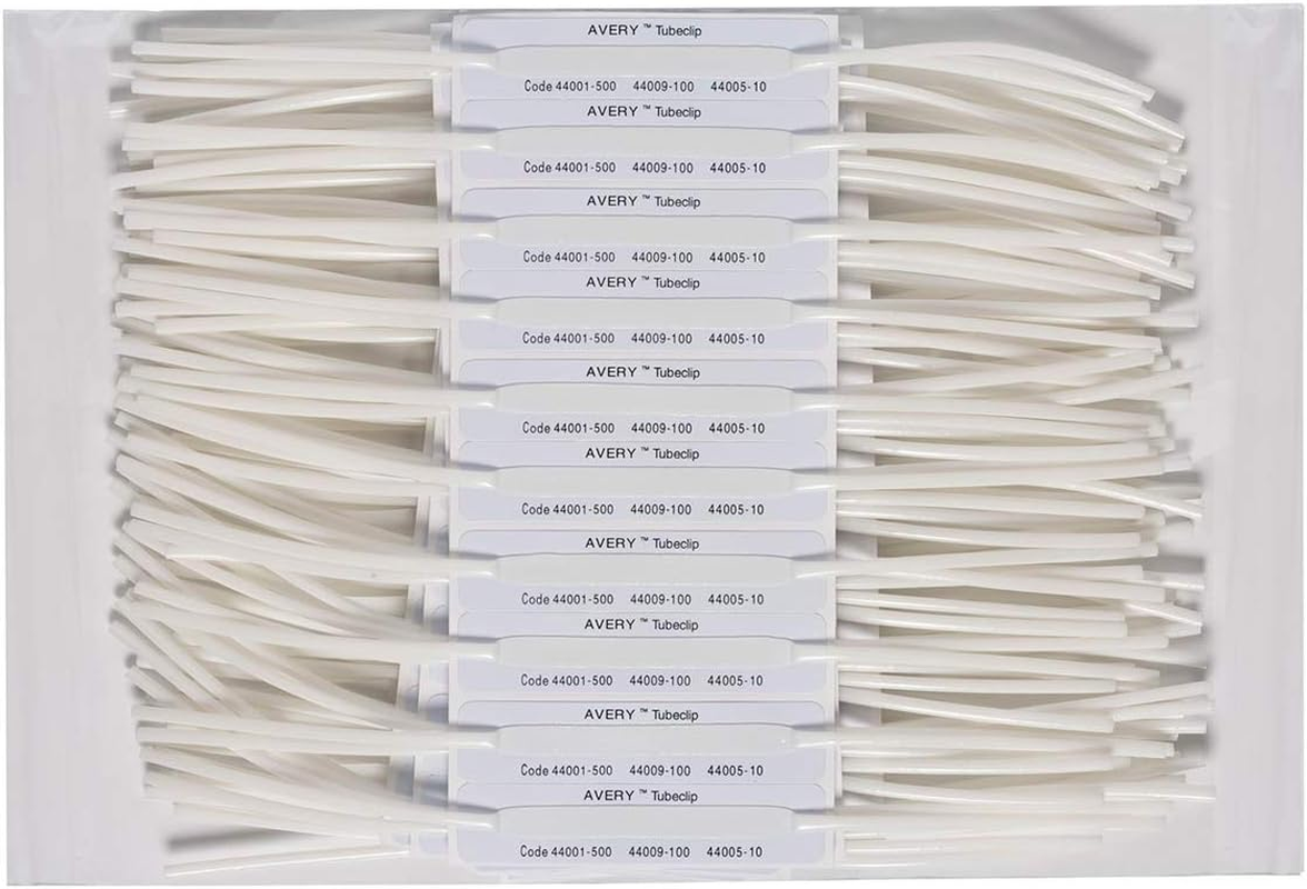 Self Adhesive Avery Tube Clip Fastener Base 100 Pack, (23628)