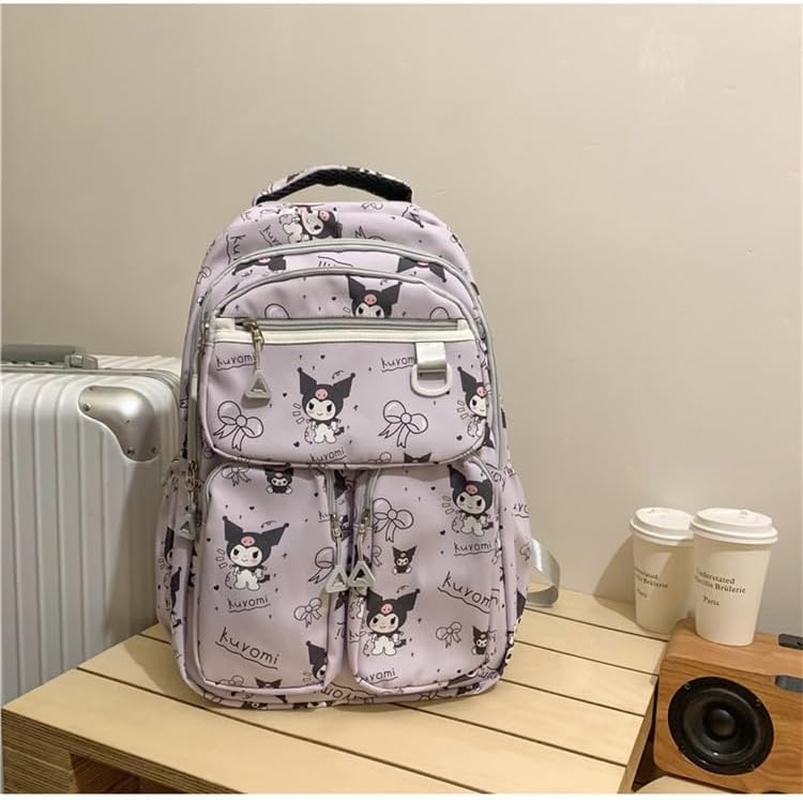 AII Lover Kawaii Backpack with Keychain,17.7In Cute Laptop Backpack Durable University School Backpack Travel Bag for Boy Girls Large Capacity - A image number 3