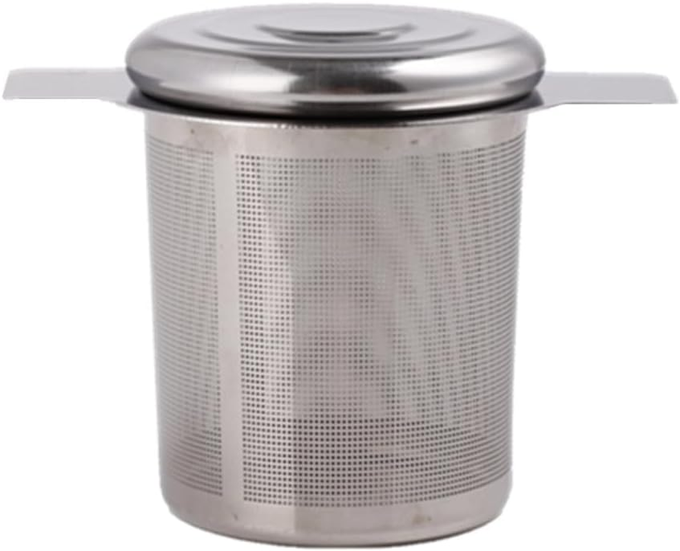 Poemtian Tea Filter Strainer Tea Infuser Stainless Steel Tea Filter Strainer with Lid and Double Handles Loose Leaf Tea Mesh Strainer image number 2