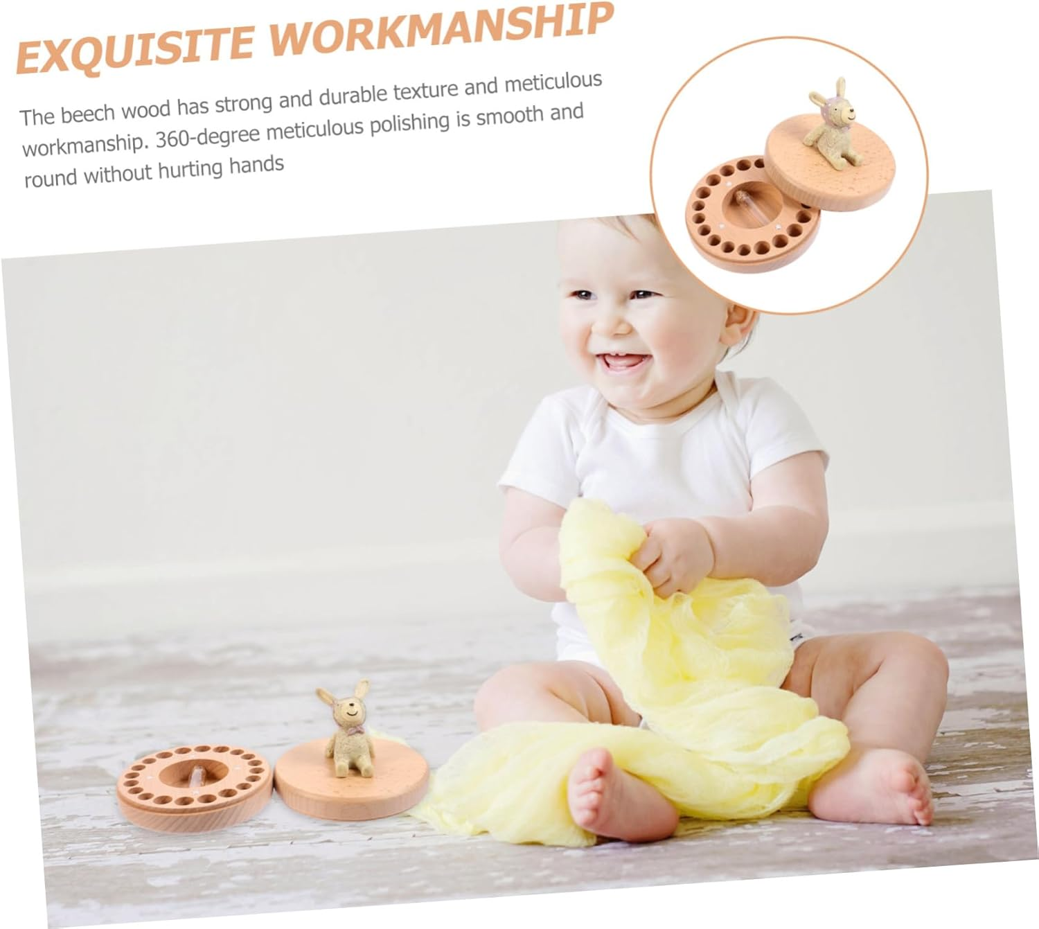 Kisangel 1 Set Teeth Organizer Keepsake Box Tooth Storage Holder for Date Recording Safe Design for Memorable Growth Moments Present image number 4