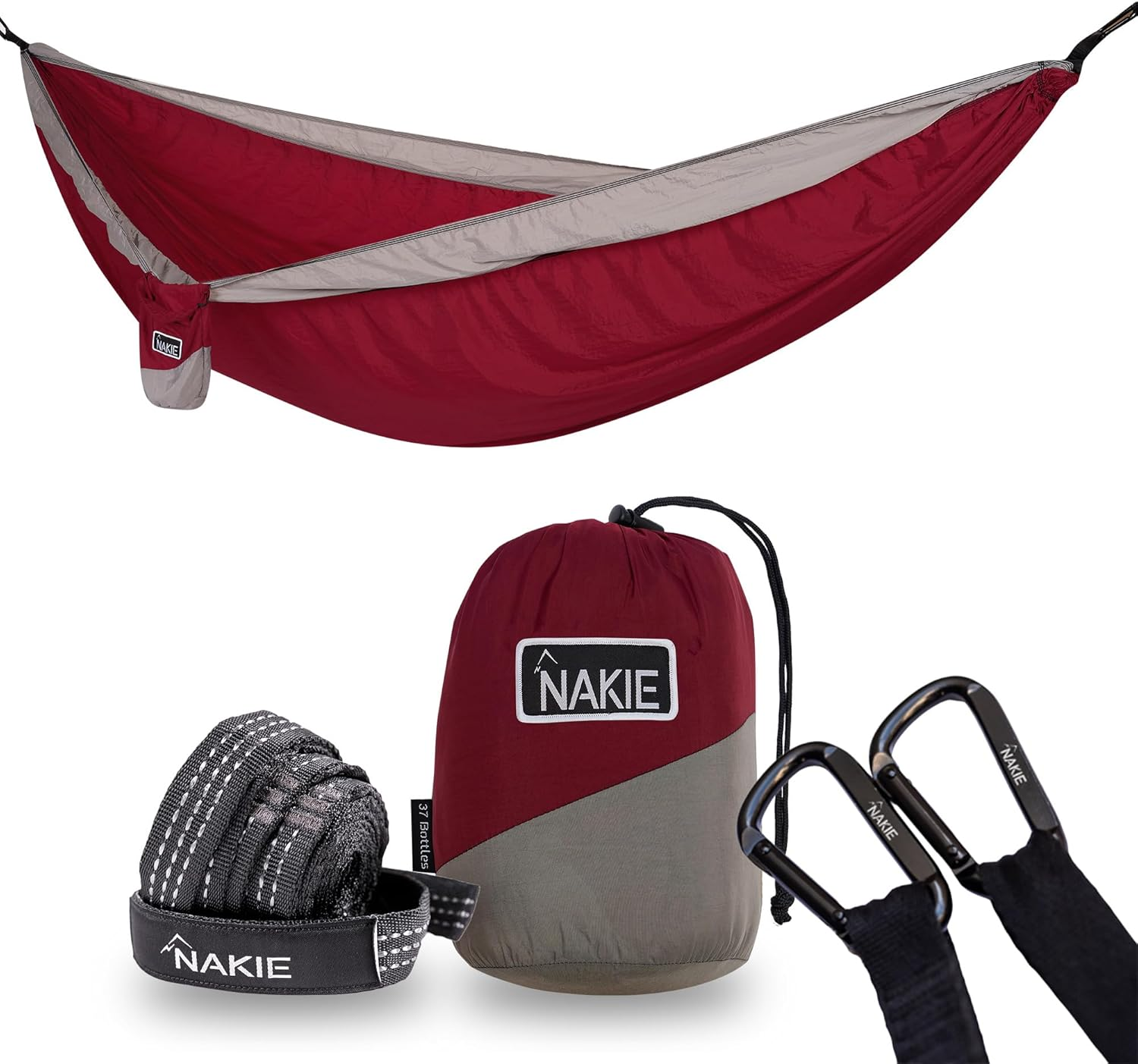 Nakie Double Hammock (Merlot Red)