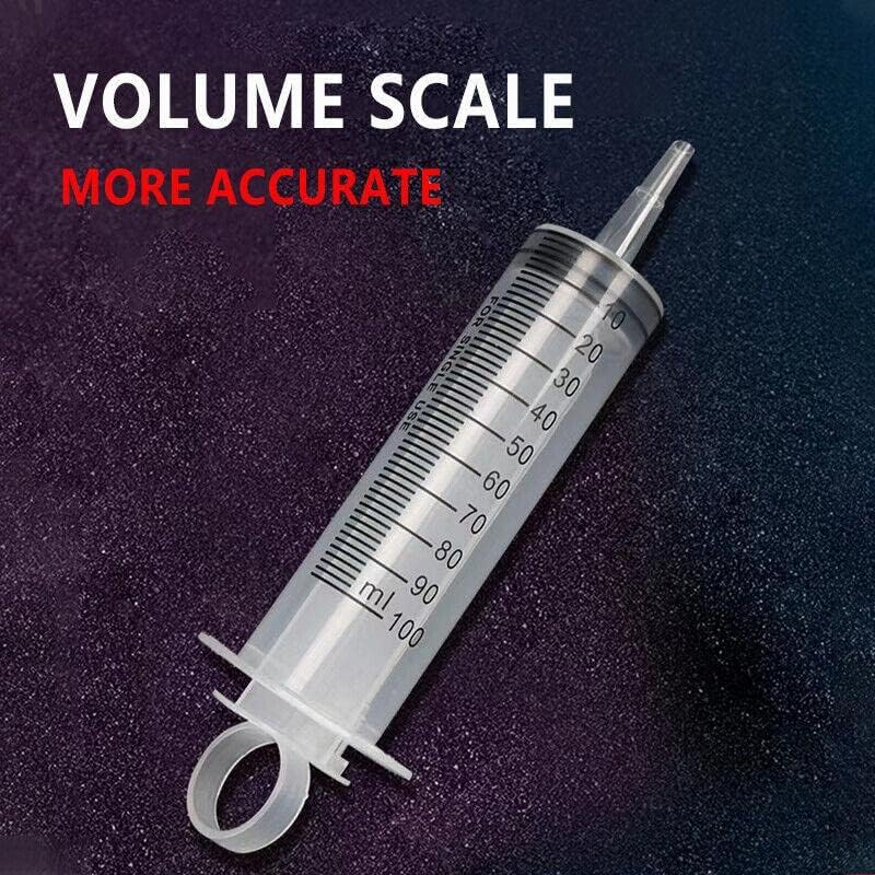 AIMALL 100-200ML Reusable Big Large Plastic Hydroponics Nutrient Measuring Syringe, Ideal for Hydroponics, Pet Feeding, Plant Cultivation