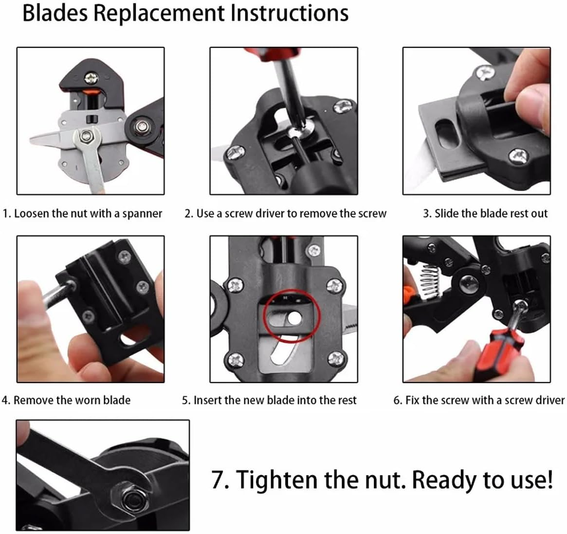AIMALL Garden Fruit Tree Pro Pruning Shears Scissor Grafting Cutting Tool with 2 Random Blades, High-Precision Grafting and Pruning, Ergonomic Handle, 8.26 X 4.72 X 1.57 Inches