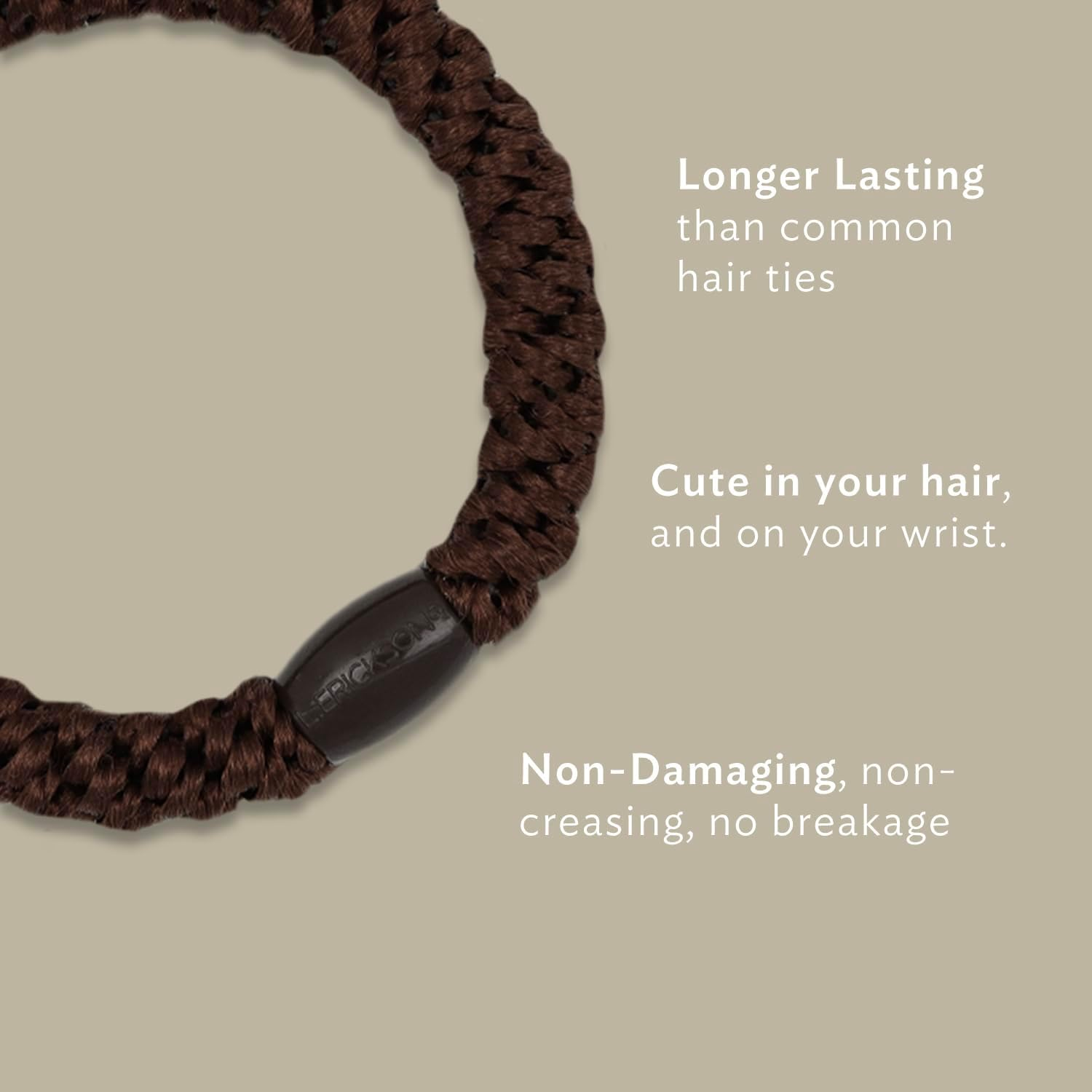 L. Erickson Grab & Go Ponytail Holders, Black, Set of Eight - Exceptionally Secure with Gentle Hold image number 7