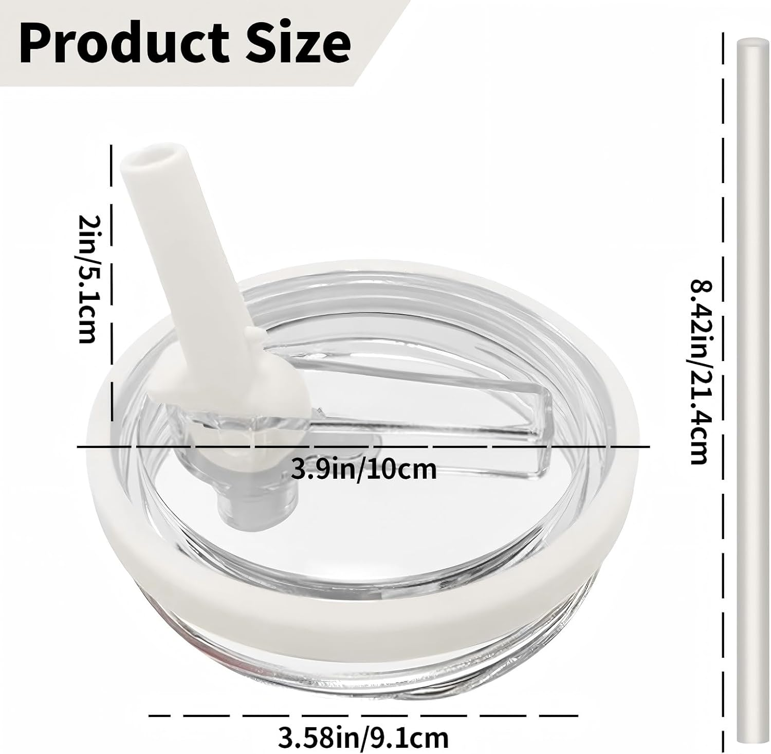 2 Pack 40Oz Tumbler Detachable Flip Straw Lid for Stanley Cup Accessory, Lids for Stanley Cups, Leak Proof Lids with Stanley Cup, Accessories Compatible with Stanley Cups Cover (White + White) - 2 Pack(Black + Black) image number 2