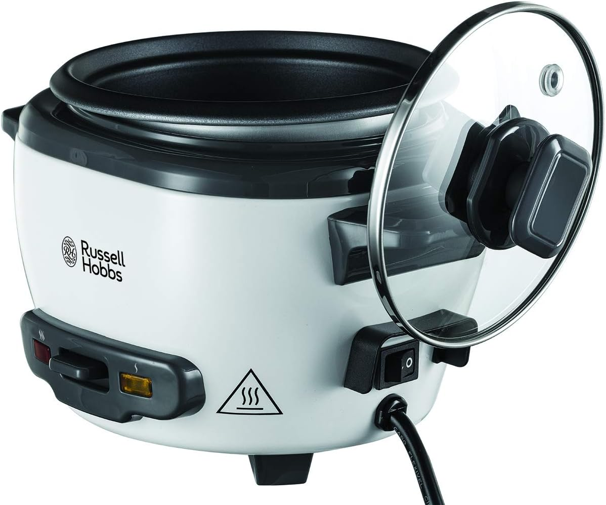 Russell Hobbs Rice Cooker Small [Medium] 0.8L (Incl. Steamer Insert, Reheat Function, Non-Stick Pot, Rice Scoop and Measuring Cup) Slow Cooker for Vegetables and Fish image number 4