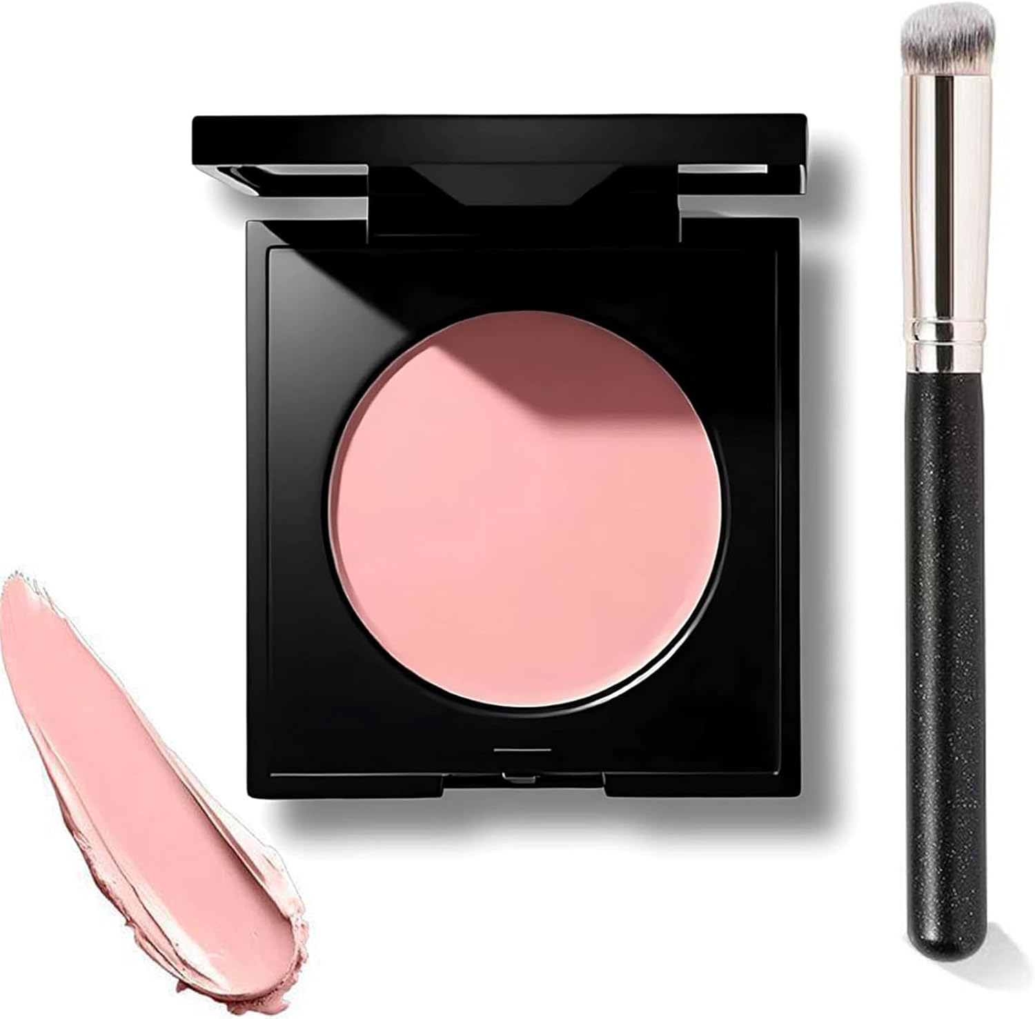 Luminance under Eye Brightener with Brush,Dark Circle Coverage,Under Eye Corrector Pink,Moisturizing Waterproof Foundation Conceale
