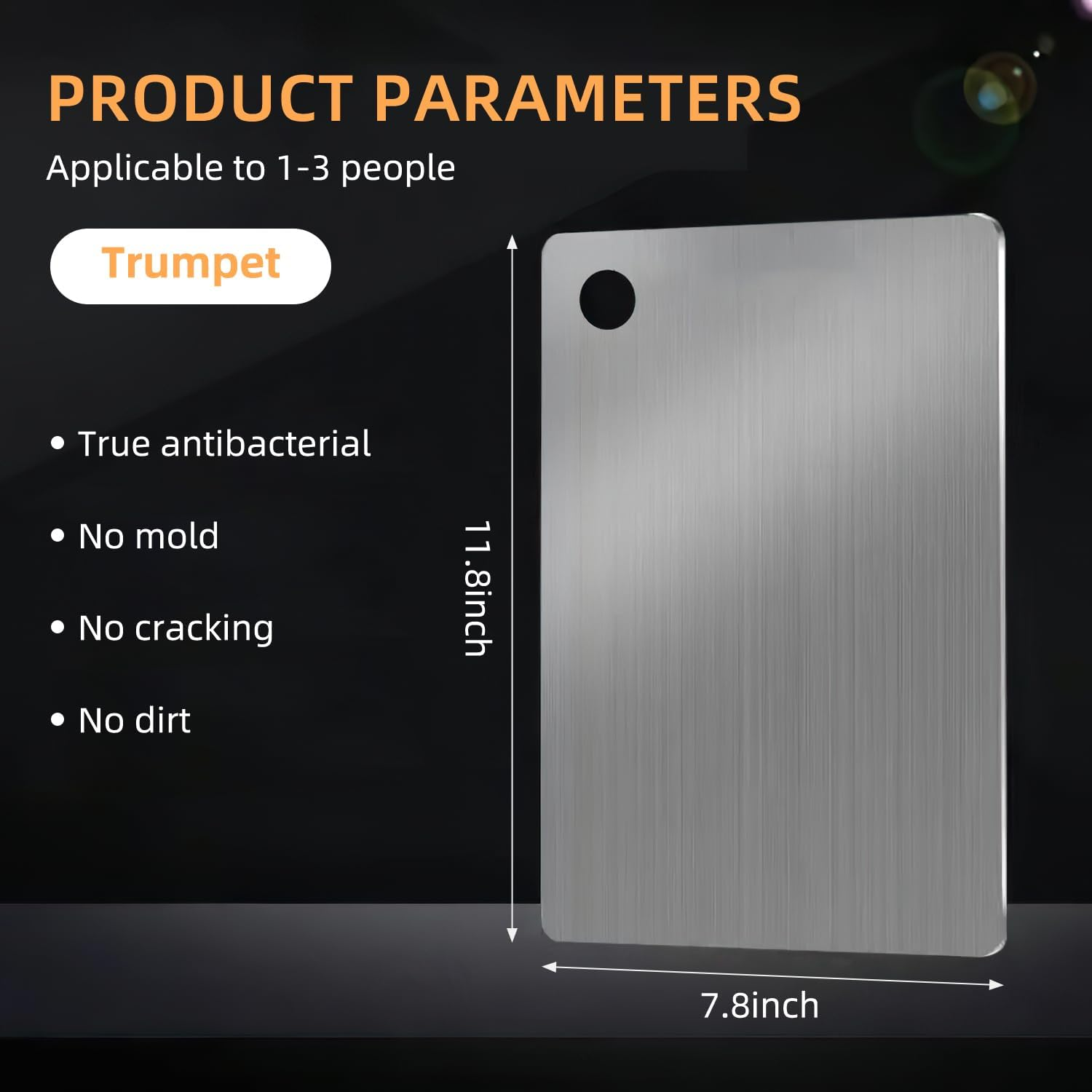 Stainless Steel Cutting Board, Cutting Boards, Mats & Sets Stainless Steel ​Food Grade Cutting Multi-Functional Thickened Anti-Mold Household Chopping Board Set (30 * 20) image number 6