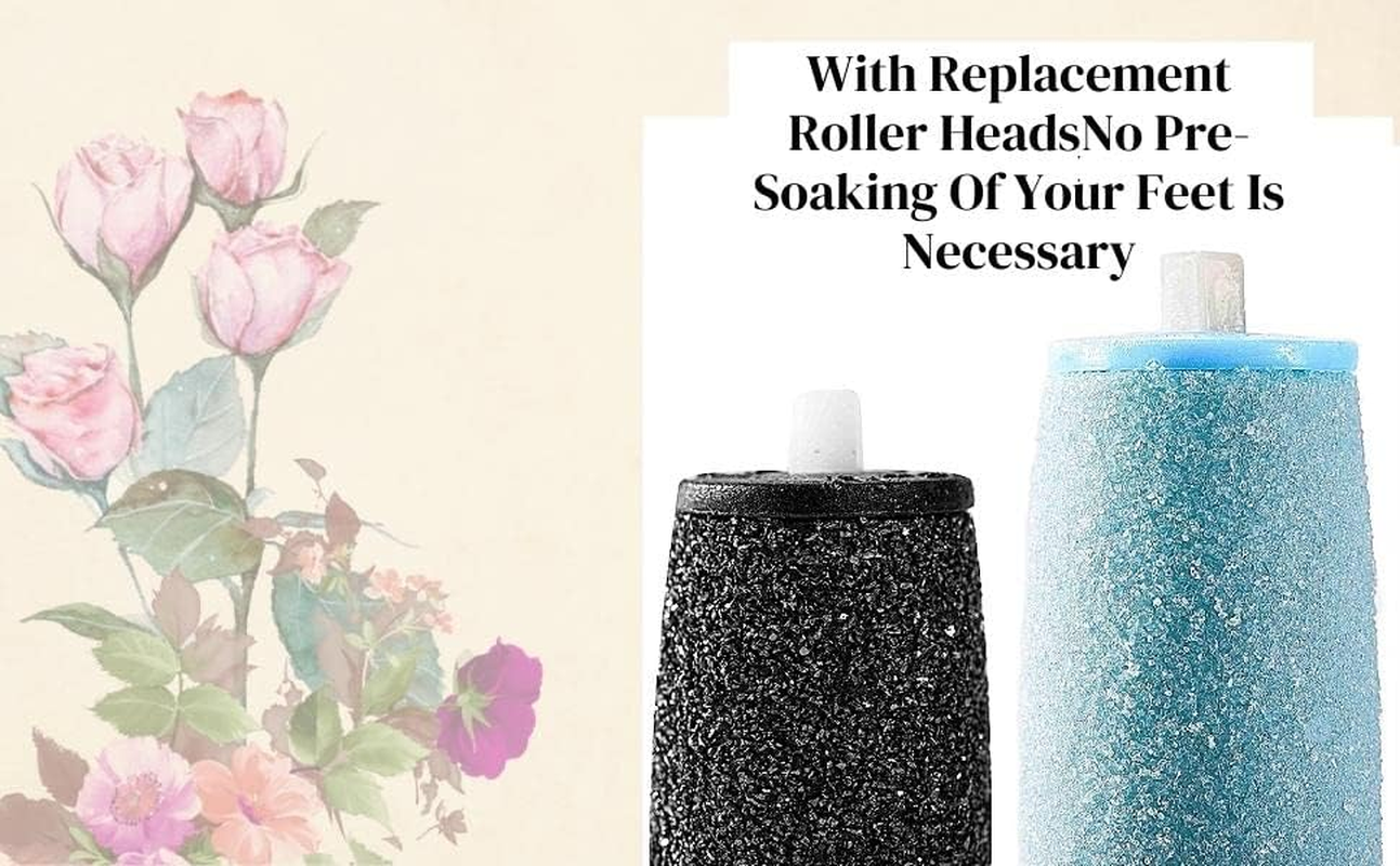 For Scholl Velvet Smooth Express Pedi Replacement Rollers Heads Refills Hard Skin Remover Foot Callus Remover for Feet &ndash; Foot Soak, Feet Hard Skin Remover Foot Scrub (Black Extra Coarse, 8) image number 1