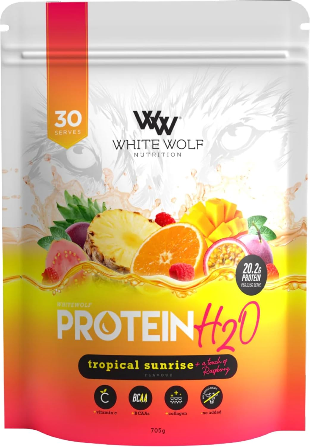 White Wolf Nutrition Protein H2O - Tropical Sunrise 705G