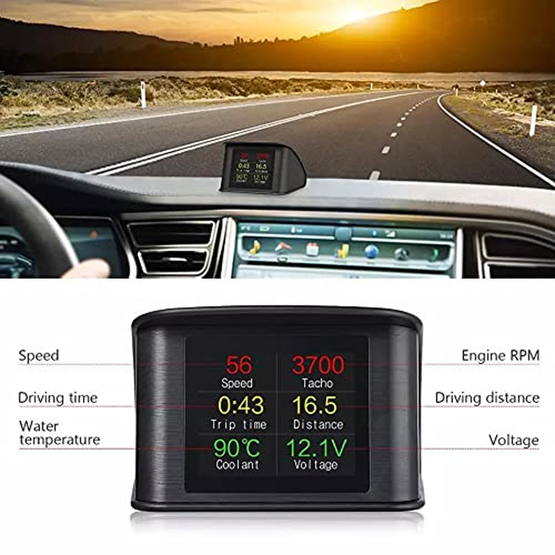 OZK T600 Hud GPS OBD Computer Car Speed Projector Digital Speedometer Display Fuel Consumption Temperature Gauge Diagnostic Tool