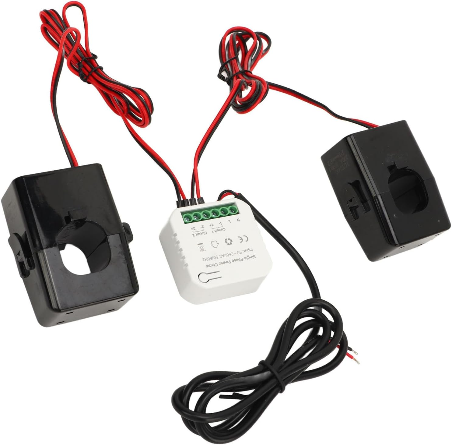 Wifi Smart Energy Monitor Single Phase Clamp Electricity Meter with 2 200ACT Current Transformer Energy Monitoring Mobile APP Control 90‑250VAC image number 2