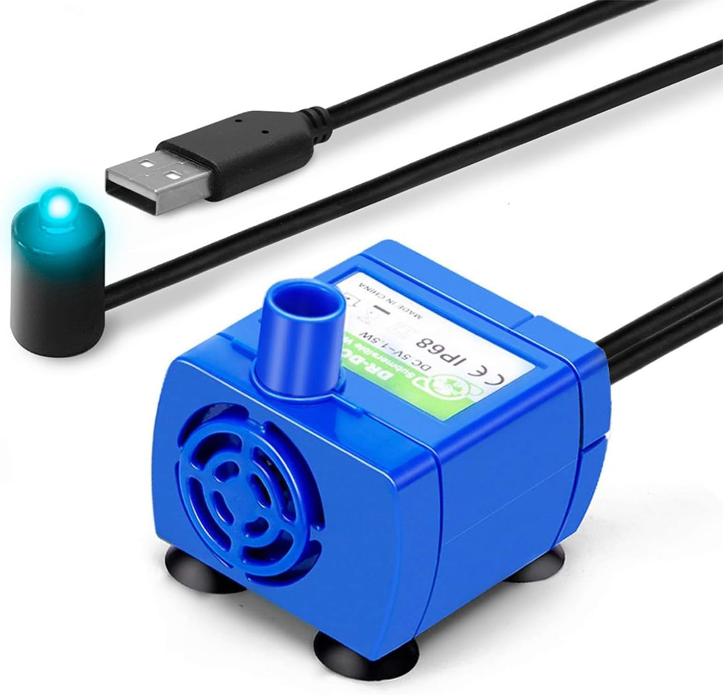 Cat Water Fountain Pump,Pet Fountain Replacement Pump DR-DC160 Motor for 360&deg;Stainless Steel Cat Fountain and Cupcake Ceramic Drinking Fountain (No LED)