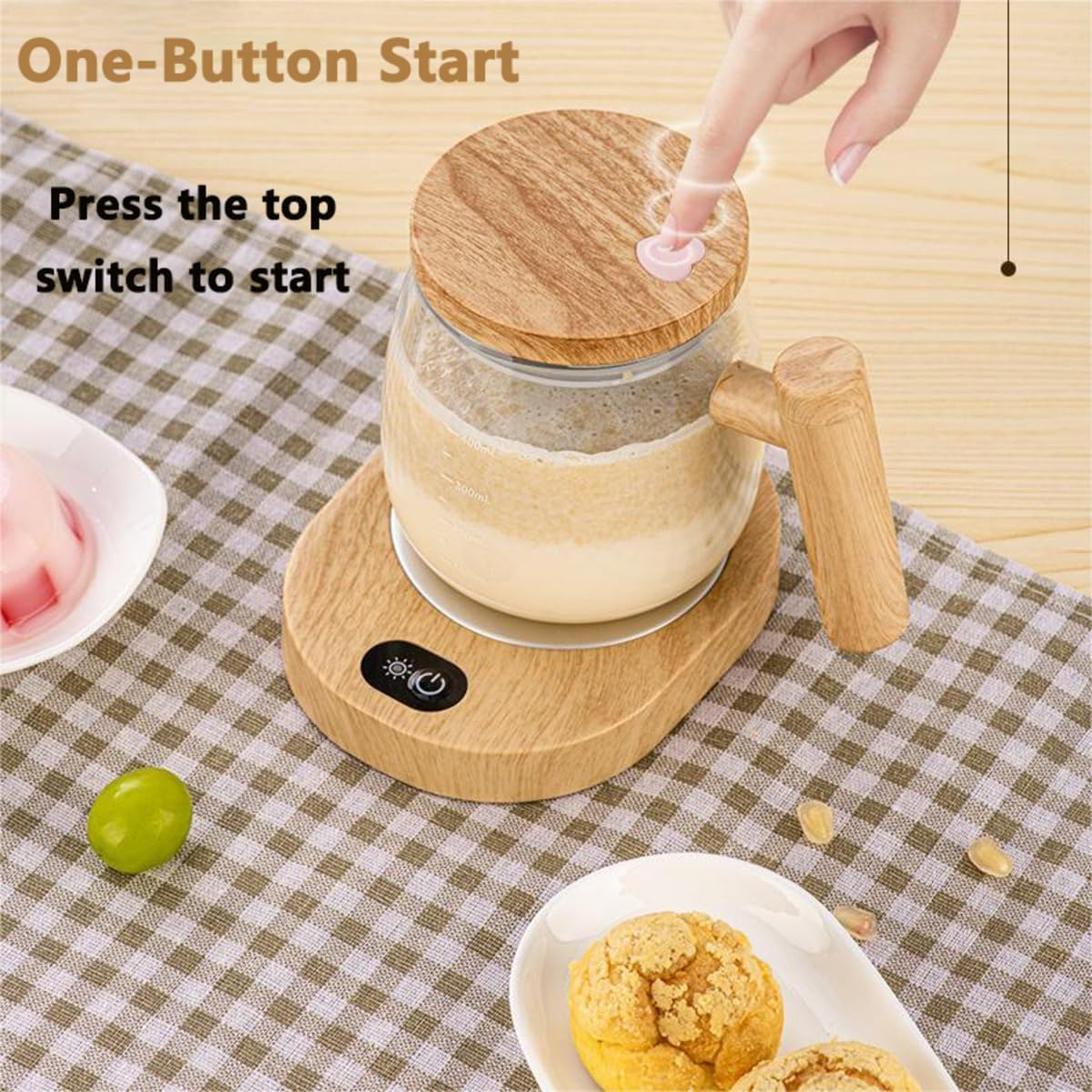 Auto Self Stirring Coffee Mug Cup, Electric High Speed Mixing to Stir Coffee, Mixed Milk, Powder for Office Home 400Ml Borosilicate Glass (Included 2*AAA Battery) image number 4