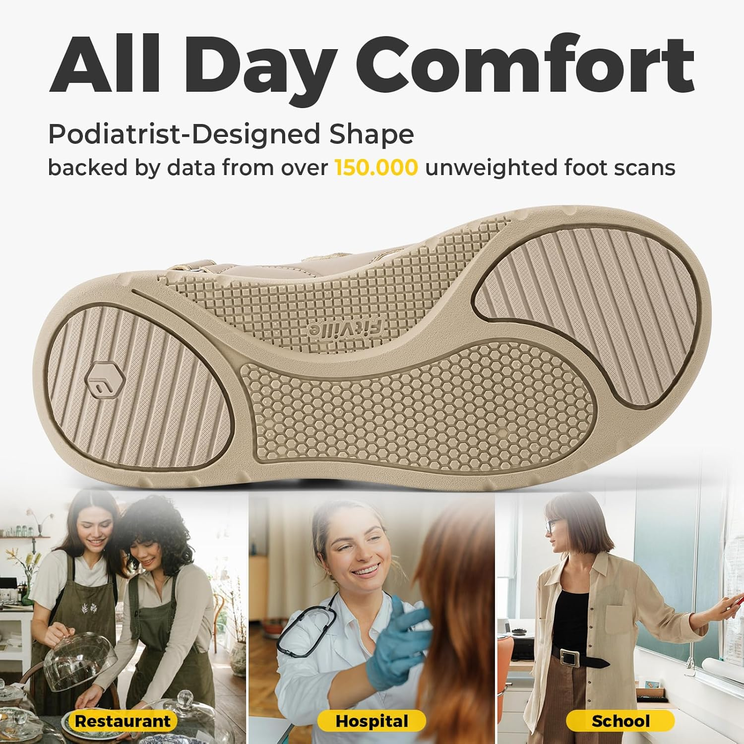 Fitville Women'S Diabetic Shoes Extra Wide Width Sandals, Ladies Adjustable Lightweight Mary Jane Flats Arch Support Orthopedic Shoes for Swollen Feet Plantar Fasciitis image number 2