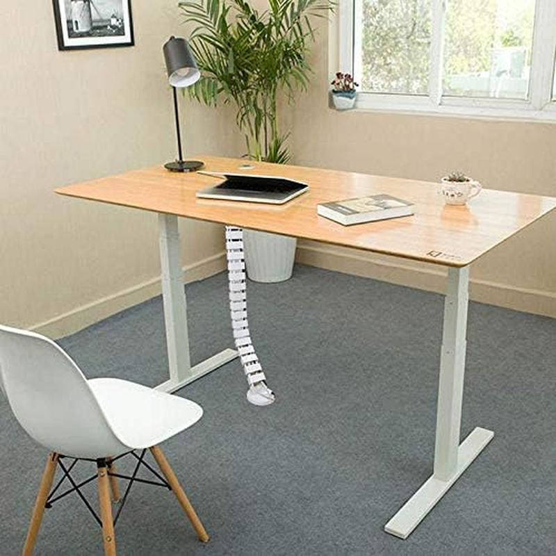 130X6.8X3.5Cm Cable Management Spine Flexible Cable Organiser Cable Cover Protector for Under-Desk Cable Management in Silver, Square - Black image number 5