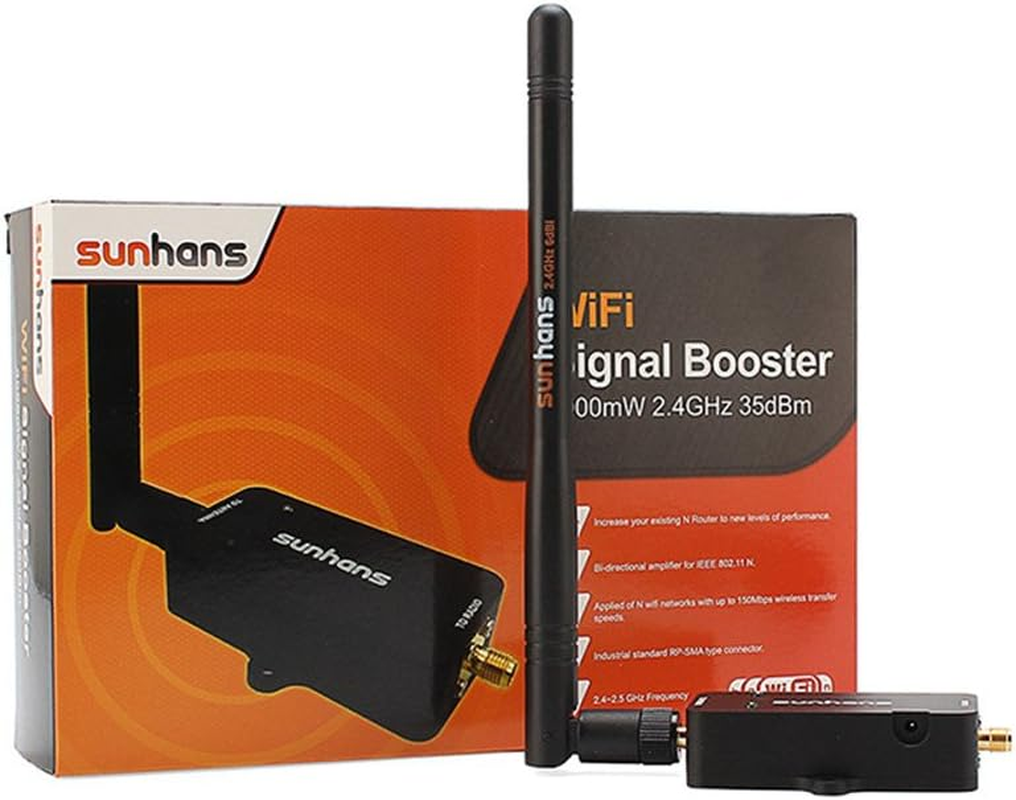 Sunhans Indoor Wifi Signal Booster SH24BTA-N 2.4Ghz 3000Mw 35Dbm 802.11B/G/N Drone Singal Extender Wifi Amplifier for Router, IP Camera, UAV, IP Cameras, RC Equipment image number 6