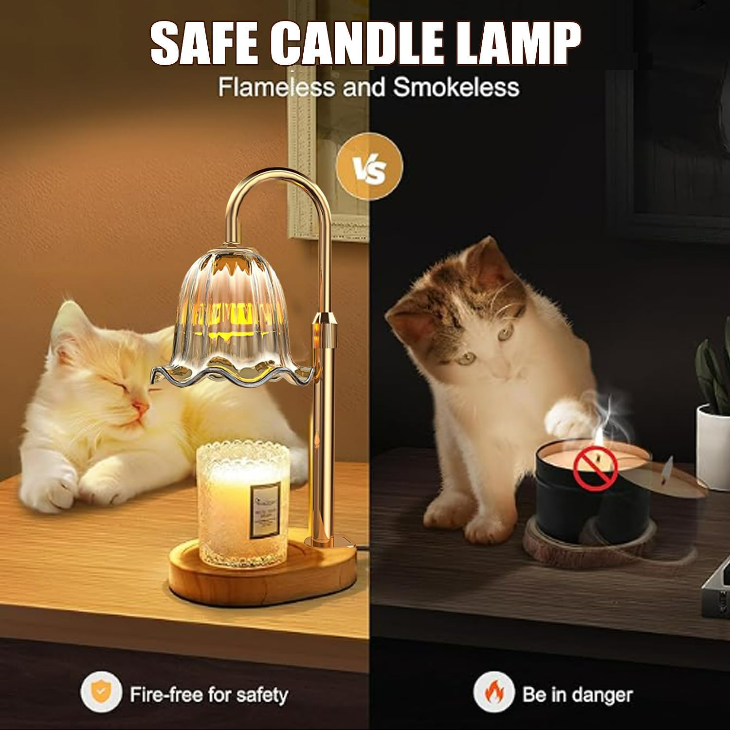 Adjustable Candle Warmer Lamp with Timer & Dimmer, Vintage Home Decor for Scented Jar Candles - Adjustable Height, Safe Melting Tech, Ideal Women/Men, New Home Bedroom Essential image number 5