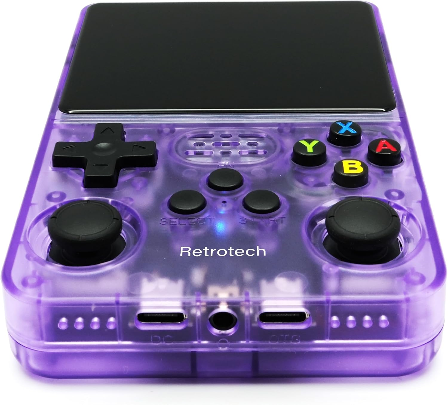 Retrotech R36S Handheld Video Game Console with Build-In 15000 Games (Black Transparent) image number 1