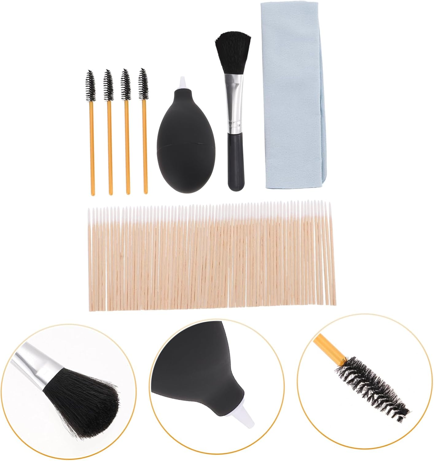 OKUMEYR Earphone Cleaning Brush Set for Headphones Kit with Soft Brush Cotton Swabs Air Blower and Wiping Cloth Compact Lightweight Design for Dust and Debris Removal Earbuds And image number 2
