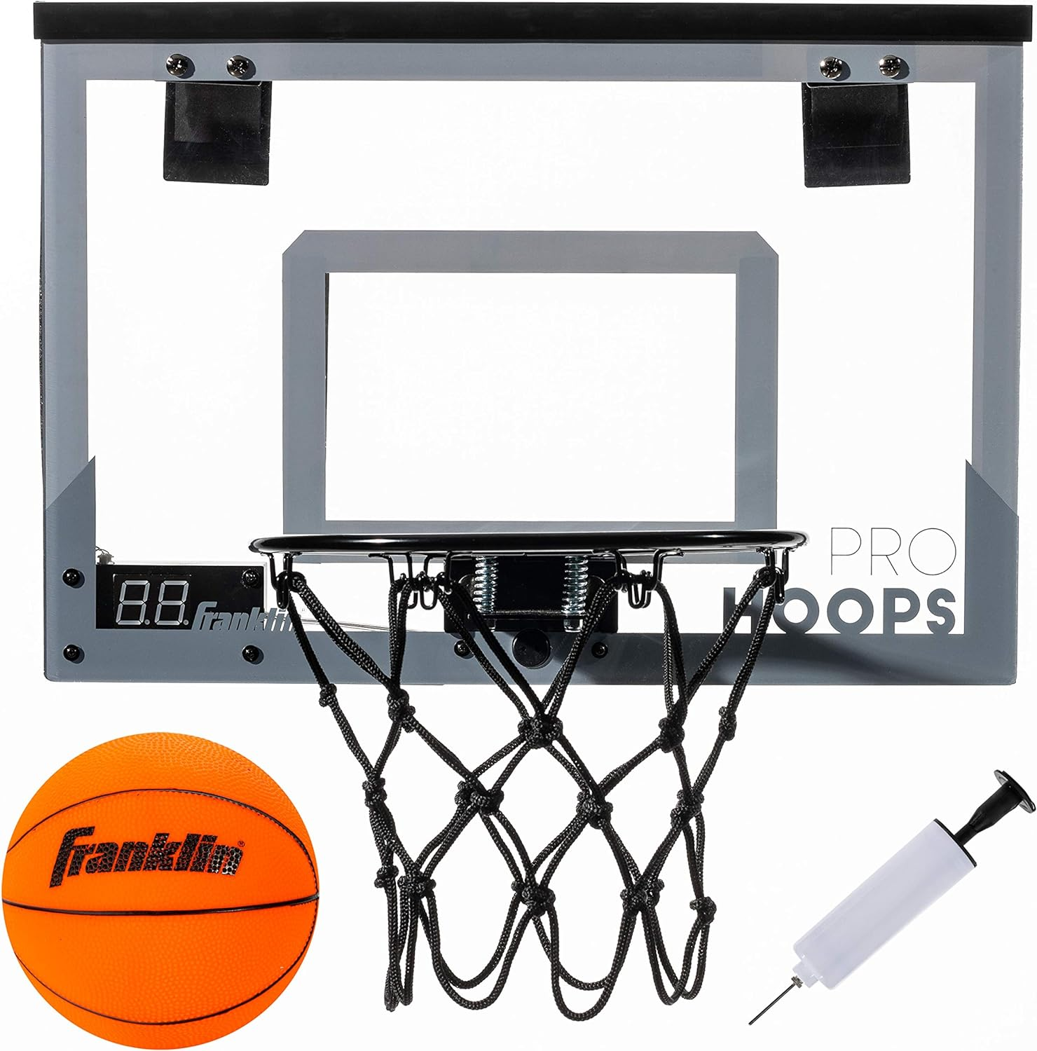 Franklin Sports Mini Basketball Hoops - Kids Indoor over the Door Mini Hoop + Basketball Sets - Perfect Game Accessory for Bedroom + Office