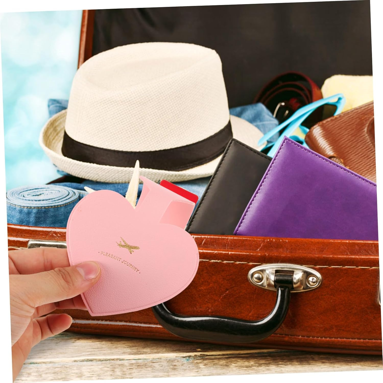 CONGARTENO 4Pcs Luggage Tags Labels for Travel Suitcase Tags Names Cute Bag for Suitcases image number 3
