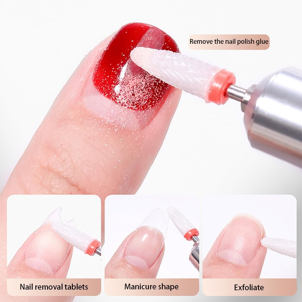6Pcs 5-In-1 Professional Nail Drill Bits Set,3/32" Nail Tech Ceramic Bits for Fast Cuticle Removal, Gel Polishing &ndash; Perfect for Manicurists & Nail Salons image number 6