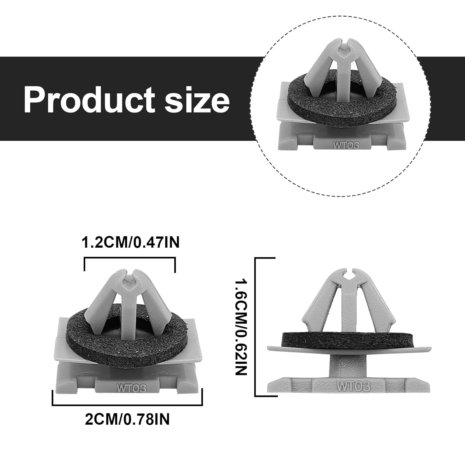 20Pcs Rocker Moulding Clip & Fender Exterior Trim Clips Compatible with Jeep Grand Cherokee Compass 68172491AA 68271803AA 68395627AA GM 11571175 19352782 image number 1