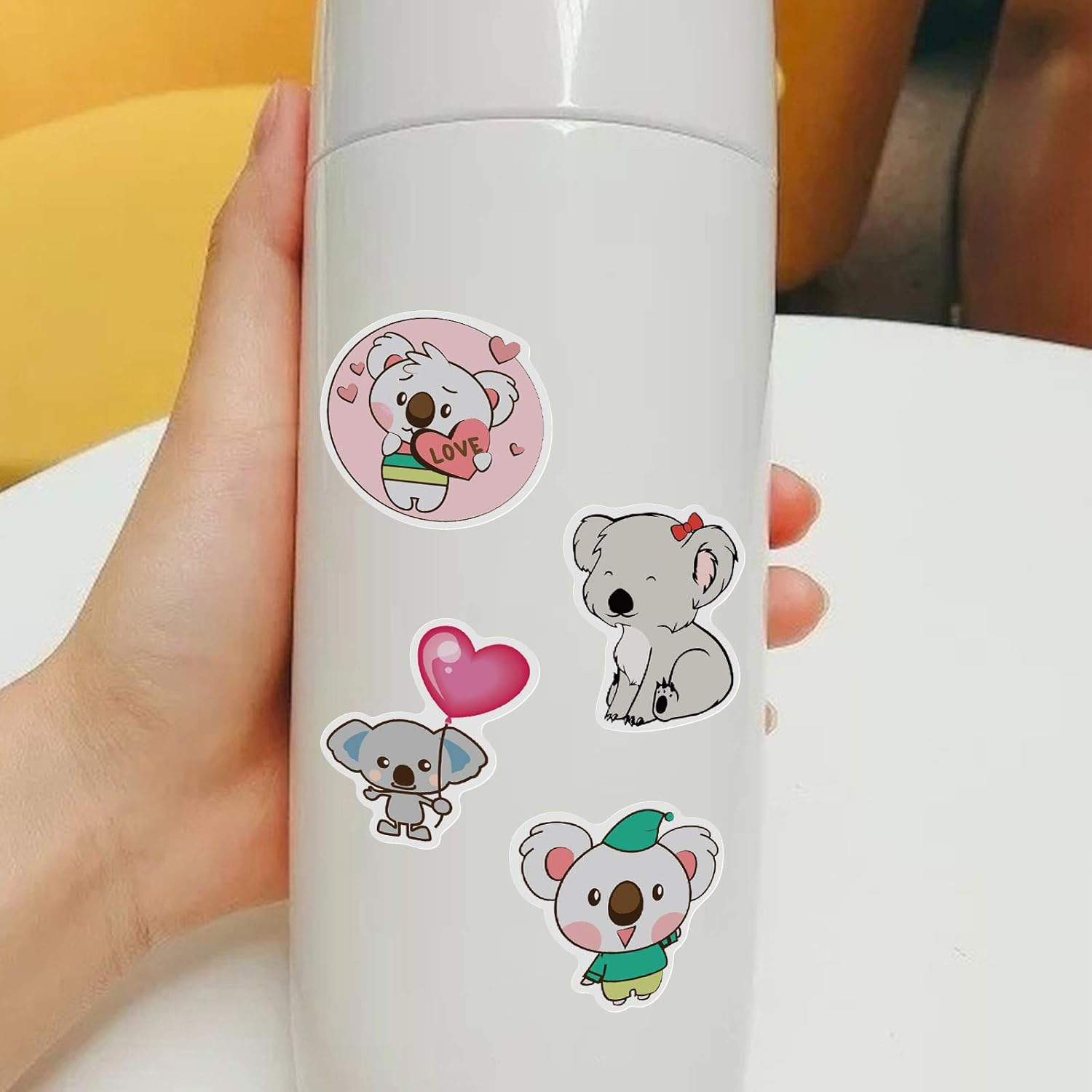 100 Packs Blue Koala Stickers Water Bottles Laptop Phone Motorcycle Computer Guitar Skateboard Hydroflasks Koala Bear Vinyl Sticker Waterproof Aesthetic Trendy Decals for Teens Girls Adults - Lgbt image number 5