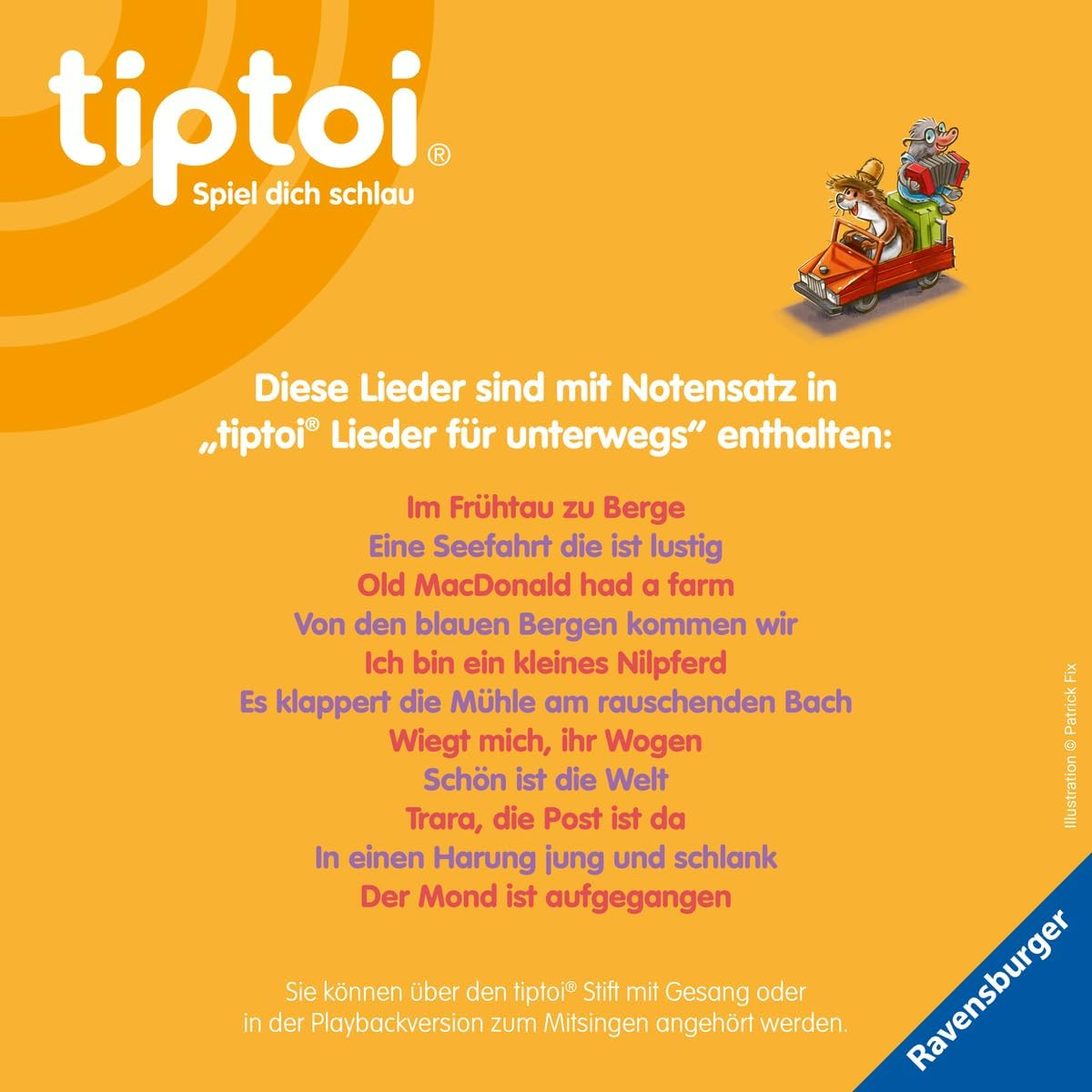 Tiptoi&reg; Meine Sch&ouml;nsten Lieder F&uuml;r Unterwegs