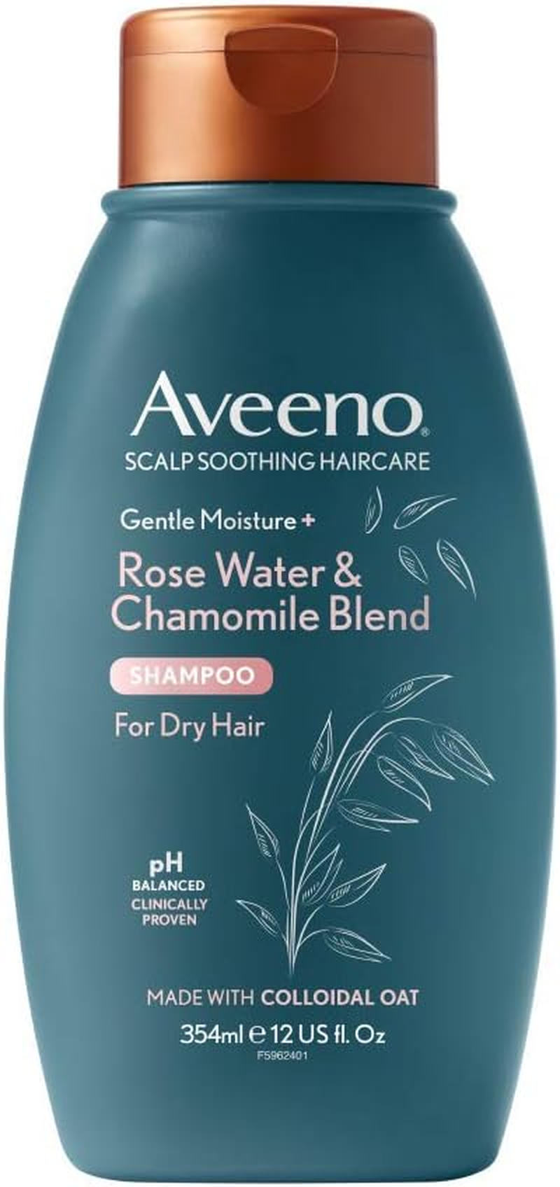 Aveeno Scalp Soothing Haircare Lightweight Moisture Rose Water & Chamomile Shampoo for Dry Hair 354Ml image number 1