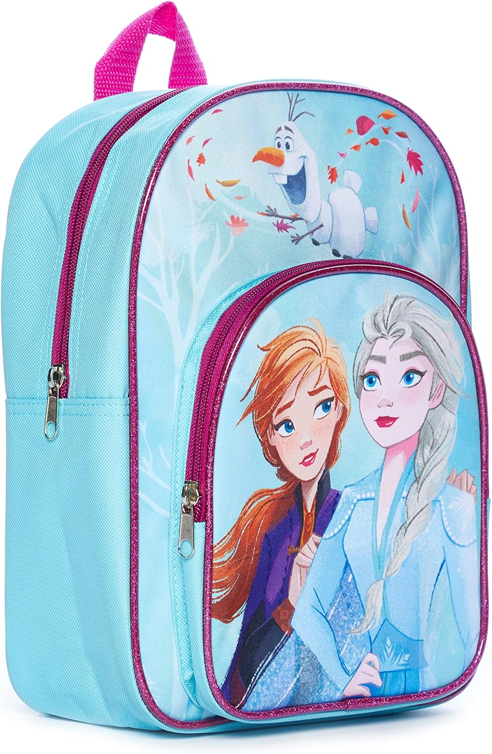 Disney Girls Frozen Three Is a Team Childrens Backpack, Blue, One Size image number 6