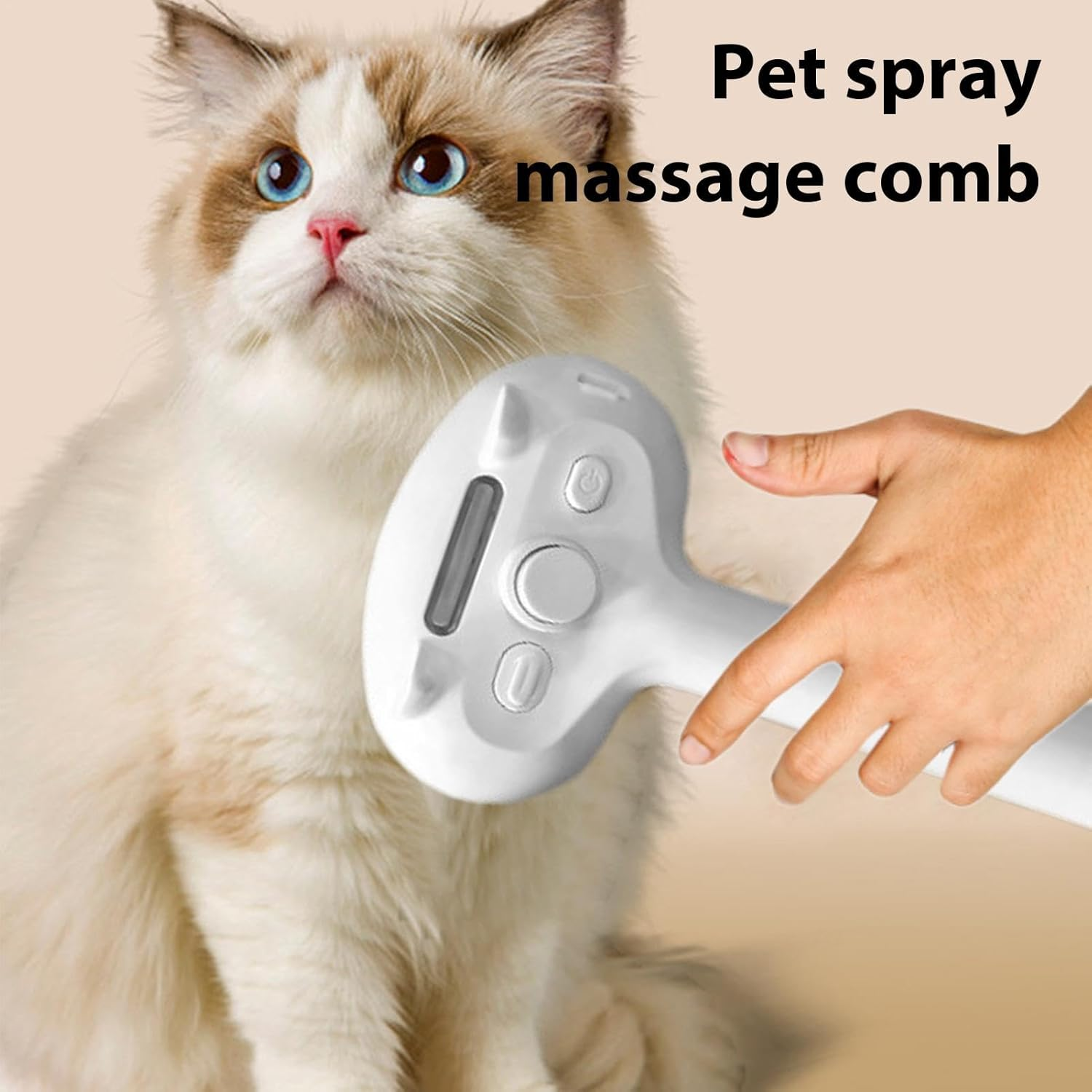 Steam Cat Hair Brush | Dog Slicker Steamy Brush - Hangable Pet Hair Brush with Mist and Release Button, for Tangles and Shedding image number 2