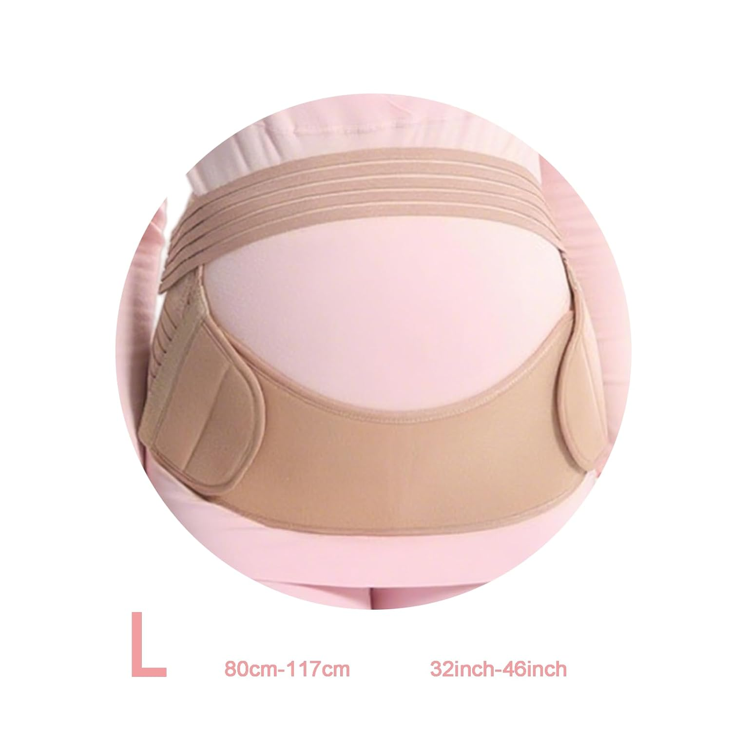 Treayes Maternity Belly Bands and Supports, Breathable Pregnancy Belt, Comfortable & Adjustable Belly Band for Pregnancy, Easy Convenient Maternity Bands for Belly Support (L) image number 3