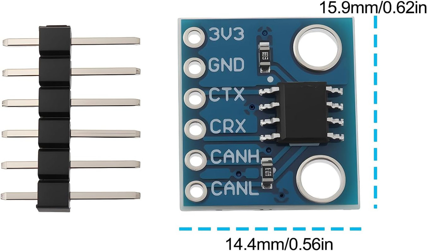 Ecsing 2Pcs SN65HVD230 Breakout Board CAN Bus Modul Compatible with A-Rduino Controller Board, 3.3V image number 1