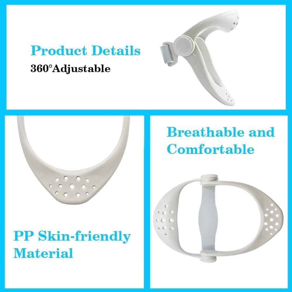 Ergonomic Posture Corrector Neck Brace for Neck Pain Relief, Neck Brace, New Upgraded 360&deg; Adjustable Neck Stretcher, Spinal Decompression and Back Pain (Silver Gray, One Size) image number 2