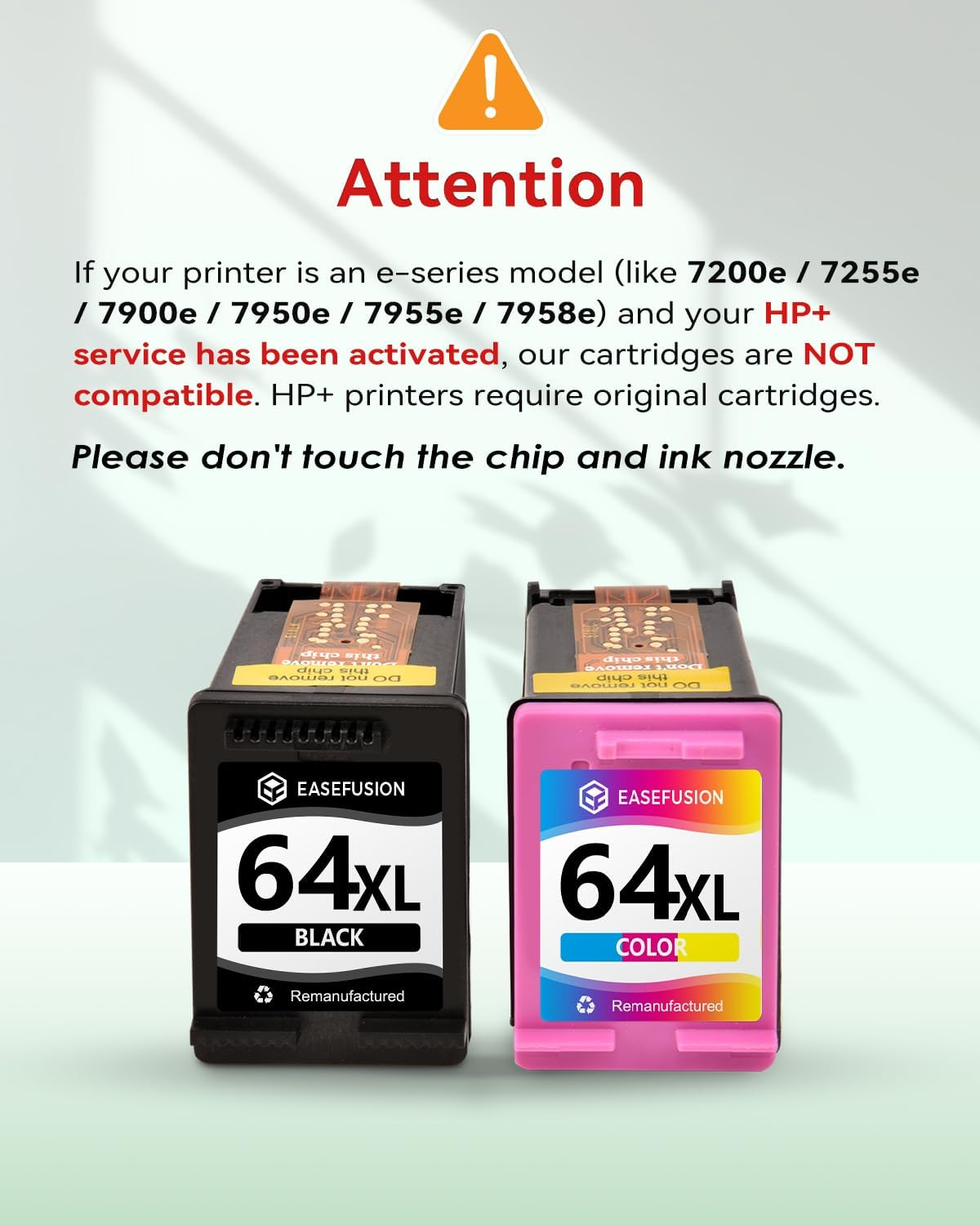 64XL Replacement for HP Ink 64 Black and Color Combo Pack for HP Envy Photo 7855 7858 7155 Envy Inspire 7900E 7200E 7955E Tango Printer Ink Cartridges image number 6