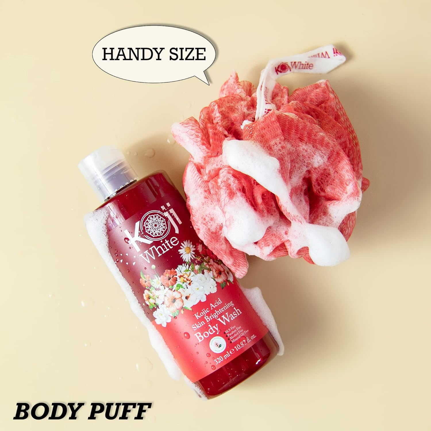 Gift Set for Women, Koji White Red Bath Sets - Kojic Acid Body Wash, Soap Bar and Body Lotion, Brightening, Uneven Skin Tone, Vegan, SLS & Paraben Free (3 Pcs) image number 4