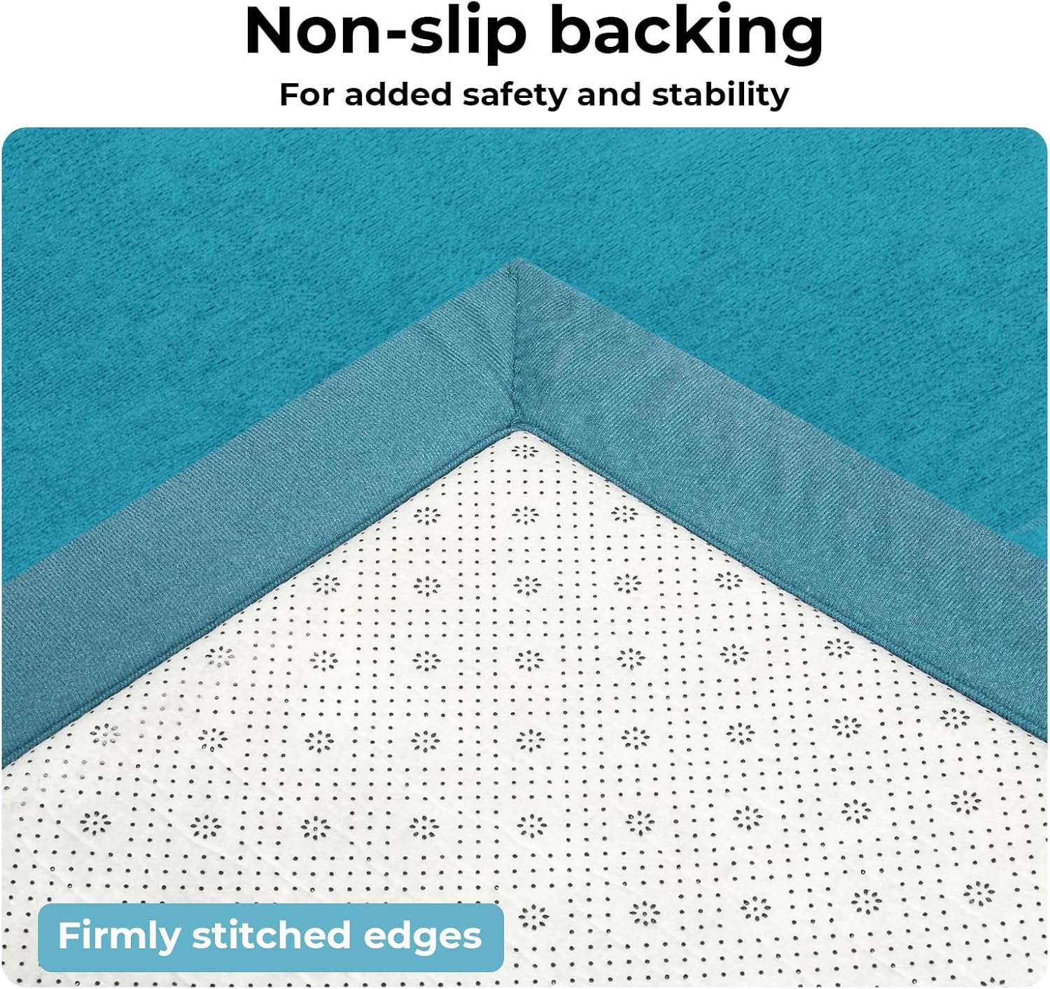 Marlow 120&times;200Cm Coral Velvet Area Rug,3Cm Thick Non-Slip Fluffy Short Pile Crawling Rug, Baby Play Mat,Nursery Modern Washable Soft Rug Yoga Tatami Mat for Children'S Room, Living Room，Bedroom (Blue) image number 6