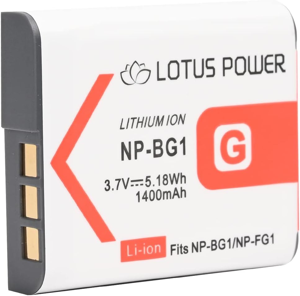 LOTUS POWER NPBG1 NP-FG1 Batteries, NPFG1 NP-BG1 Battery Replacement Compatible with Sony Camera DSC-HX9V DSC-N2 DSC-W200 DSC-T20 DSC-WX1 DSC-HX30V (2 Batteries) image number 2