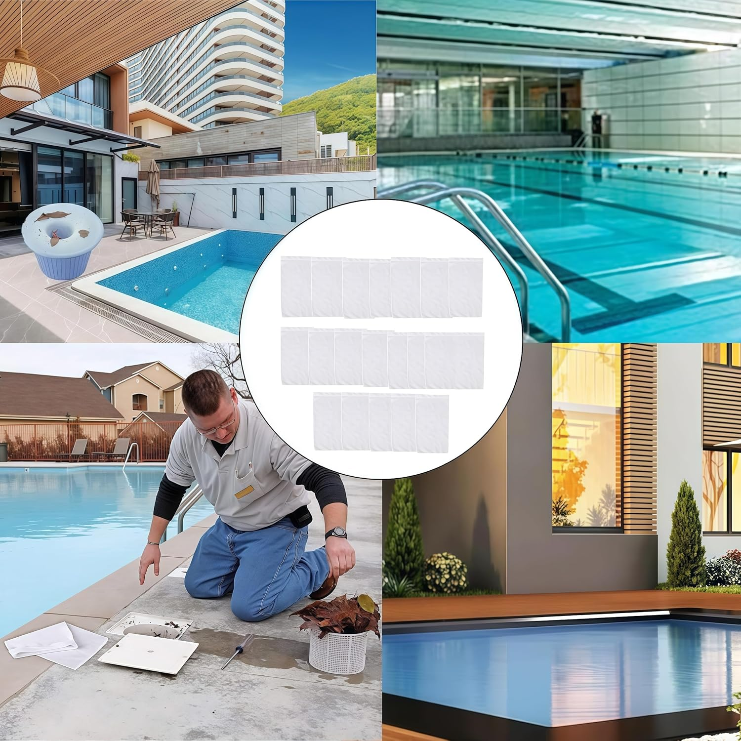 20Pcs Reusable Pool Skimmer Socks,Ultra Fine Mesh Filter Sock Net,The Durable Filter Socks Nets Clean Debris and Leaves To image number 4