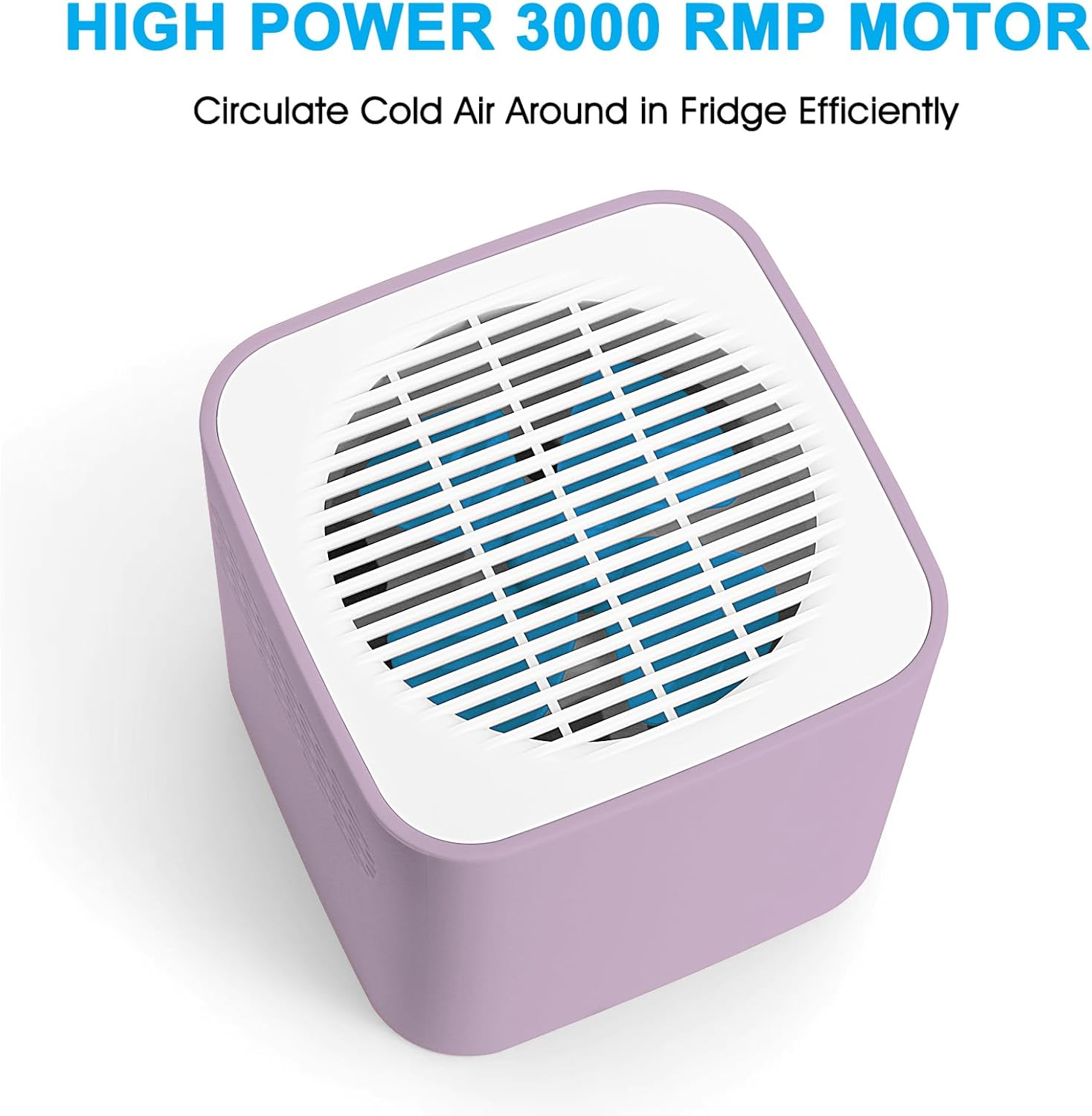 XMK RV Fridge Fan, 3,000 RPM Motor RV Refrigerator Fan with Easy on and off Switch, Multiple Side Vents Cools Refrigerator inside Efficiently, Durable Construction, Keeps Food Fresher Longer (Purple) image number 1