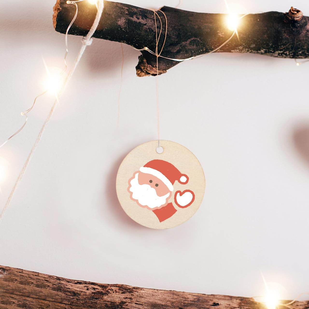 100Pcs Blank round Wood Slices 4Cm Natural Unfinished Wood Circles for DIY Crafts, Wedding Decorations, Christmas Ornaments image number 6